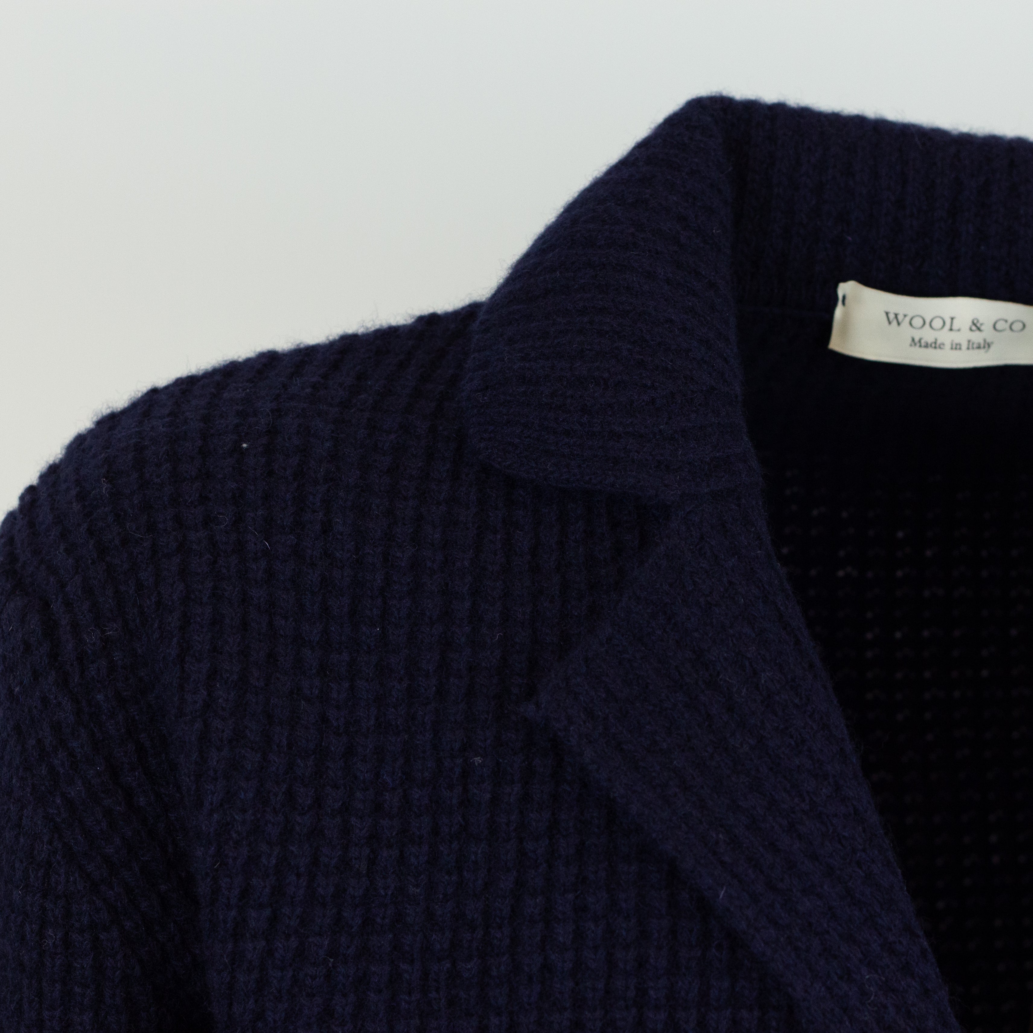 Cardigan Wool & Co. Blu a Coste