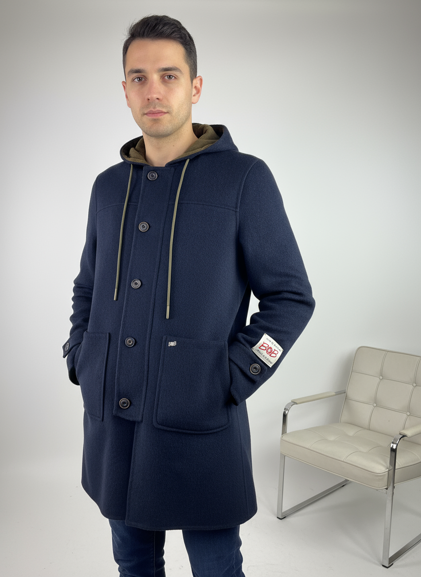 Cappotto BOB CHAD Blu e Verde