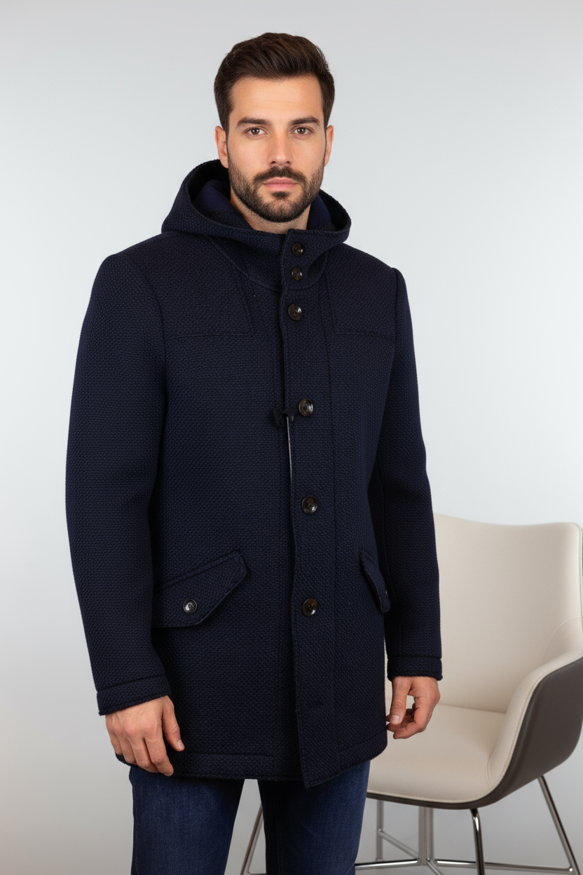 Cappotto QB24 Parka Piquet Blu