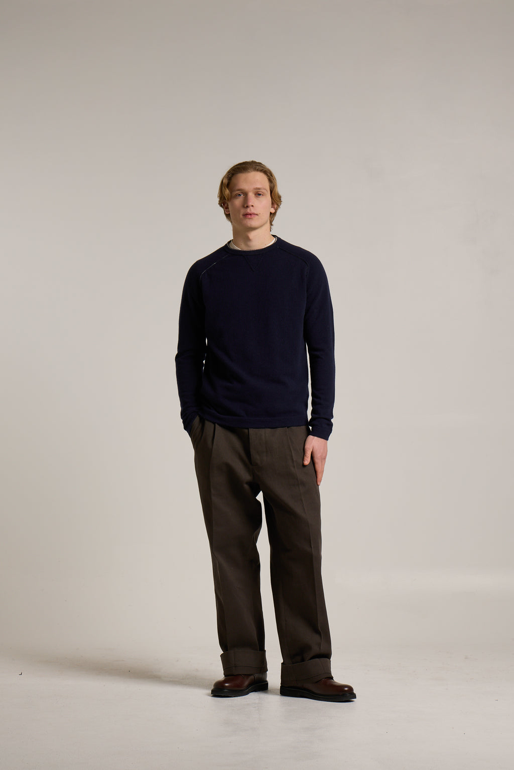 Maglione Wool & Co. Girocollo Taglio Felpa WO0180