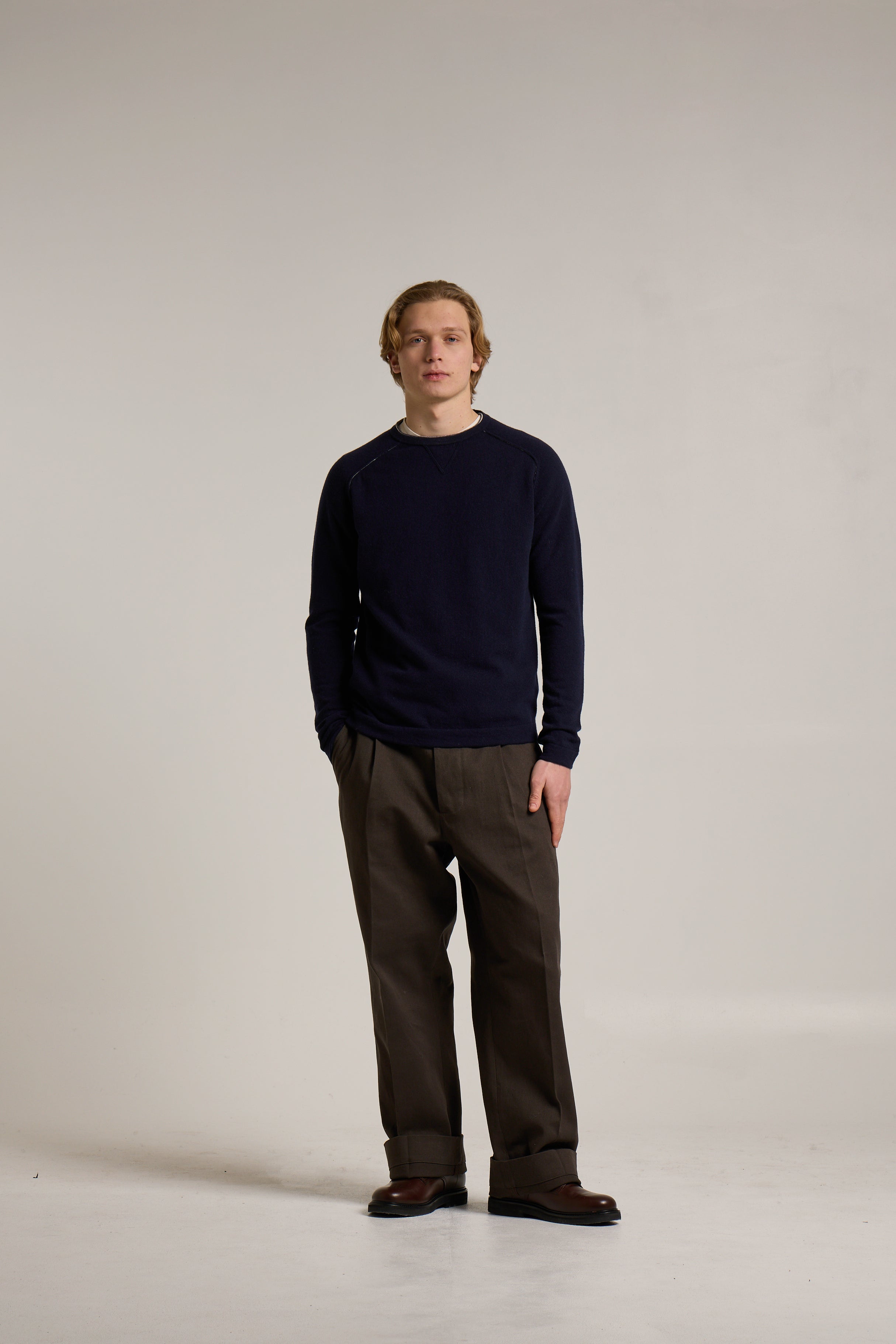 Maglione Wool & Co. Girocollo Taglio Felpa WO0180