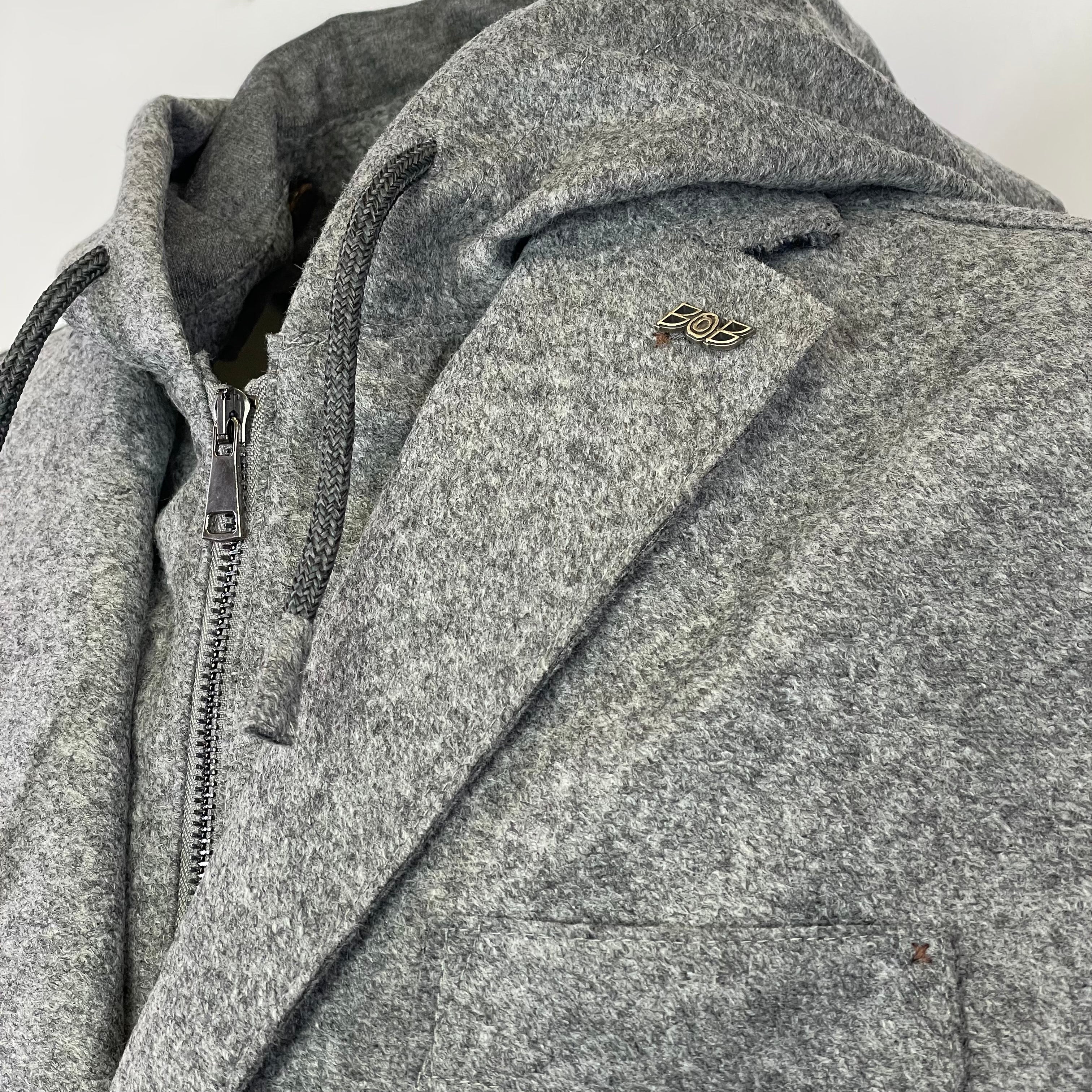 Giacca BOB Lewis Con Cappuccio Grigio