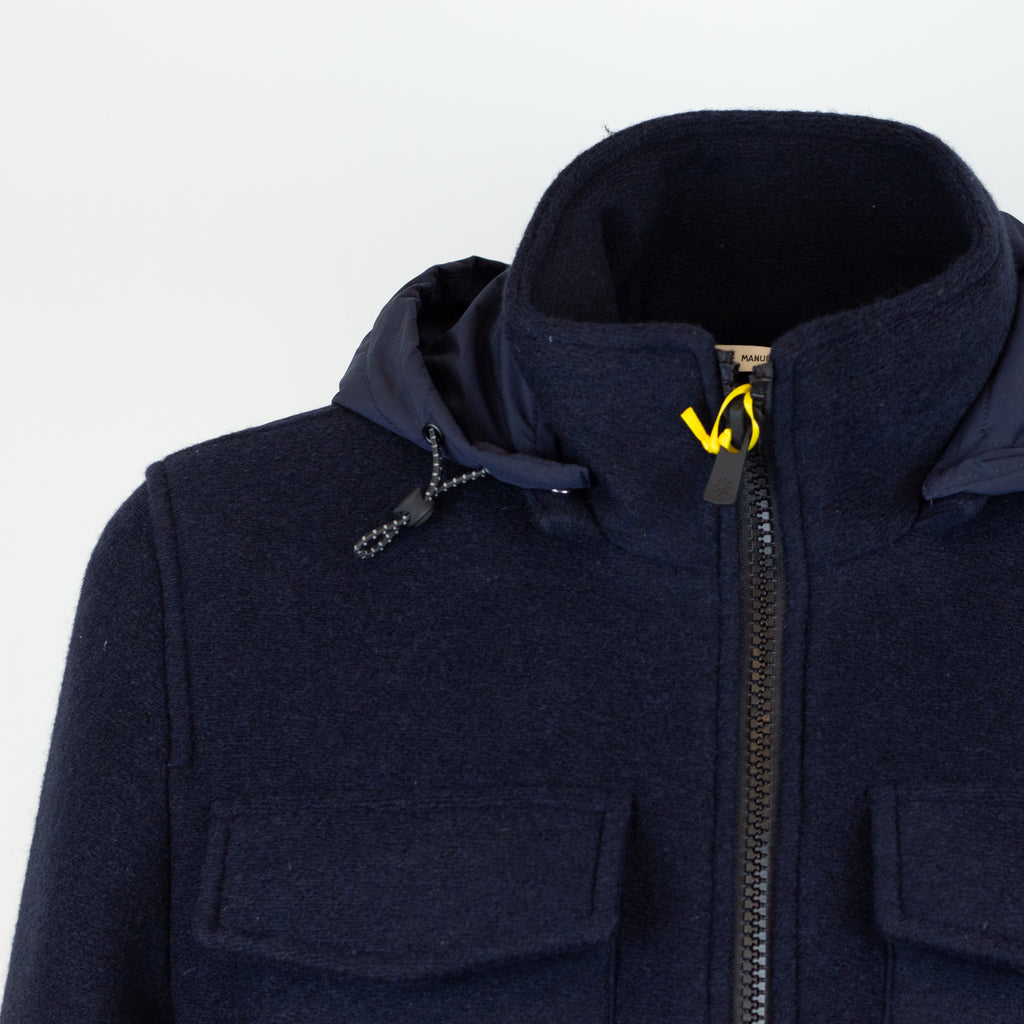 Bomber Manuel Ritz Lana e Neoprene Blu