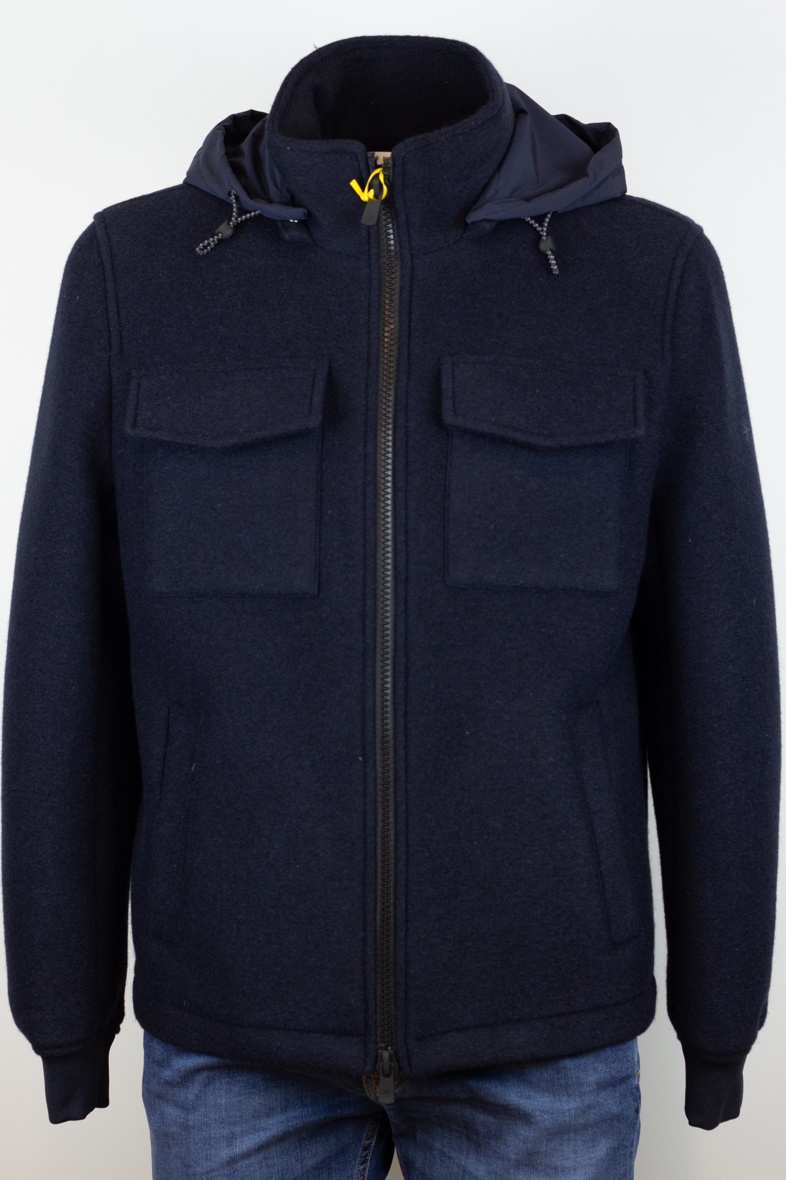 Bomber Manuel Ritz Lana e Neoprene Blu