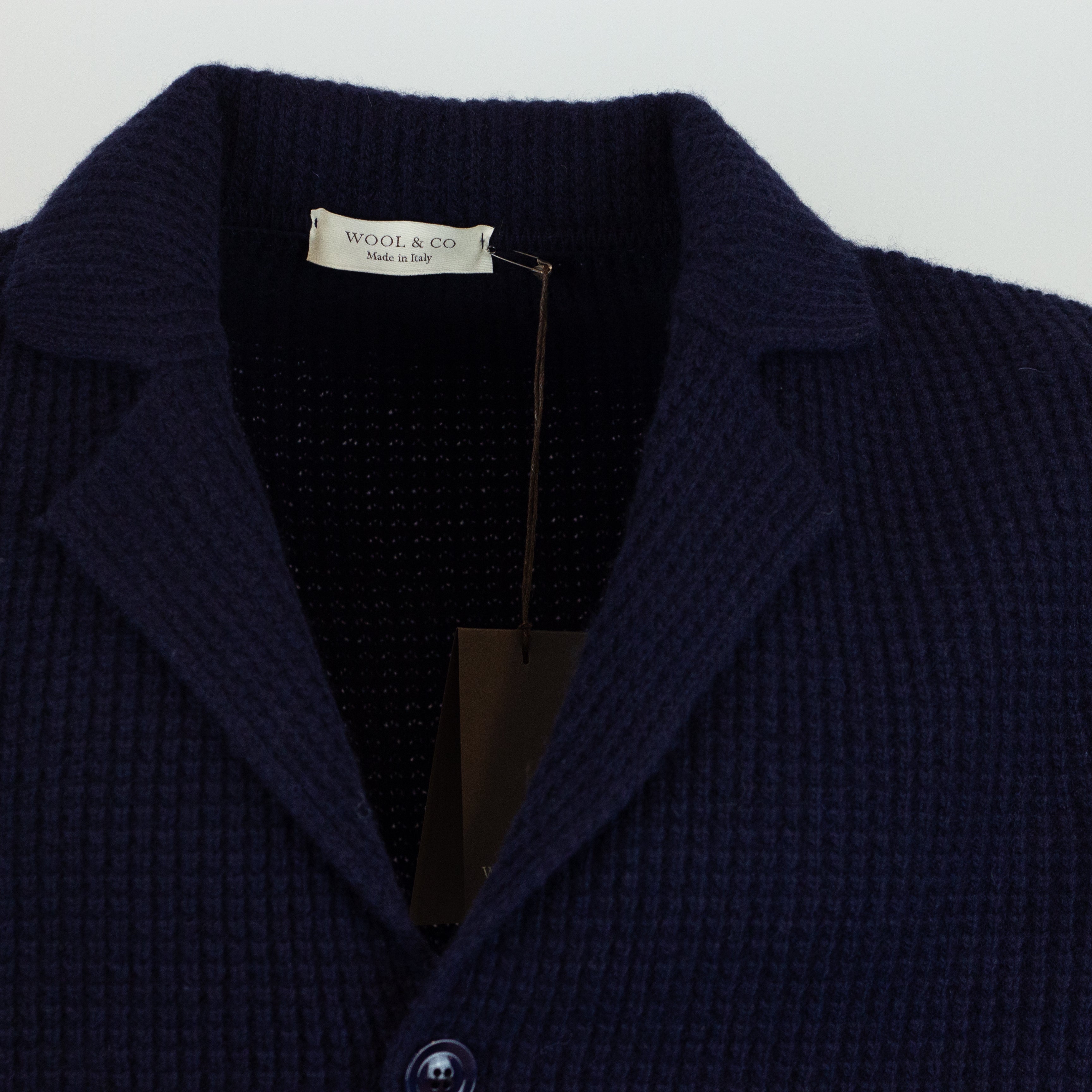 Cardigan Wool & Co. Blu a Coste