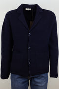 Cardigan Wool & Co. Blu a Coste