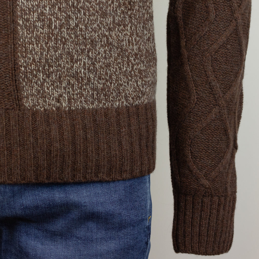 Girocollo Wool & Co. Intarsio Mouline