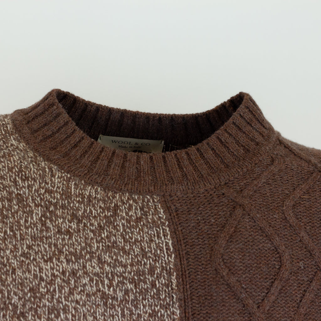 Girocollo Wool & Co. Intarsio Mouline