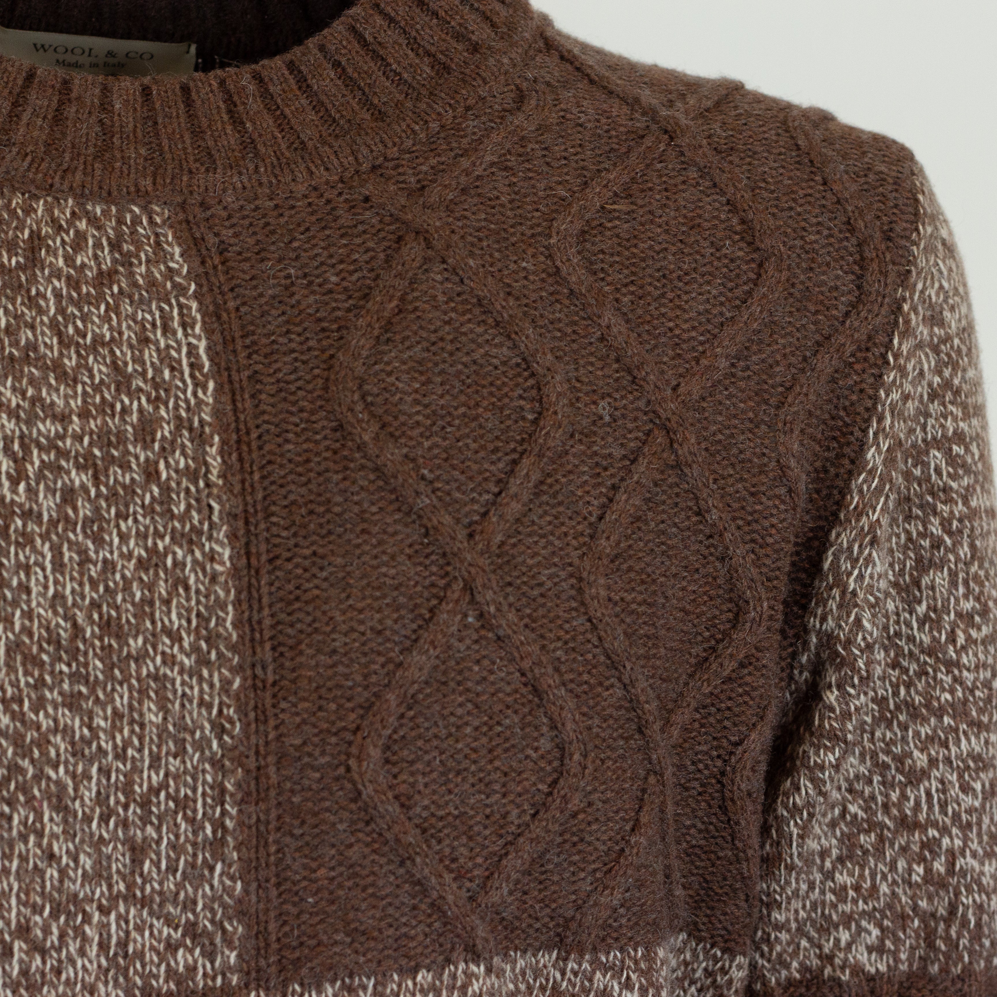 Girocollo Wool & Co. Intarsio Mouline