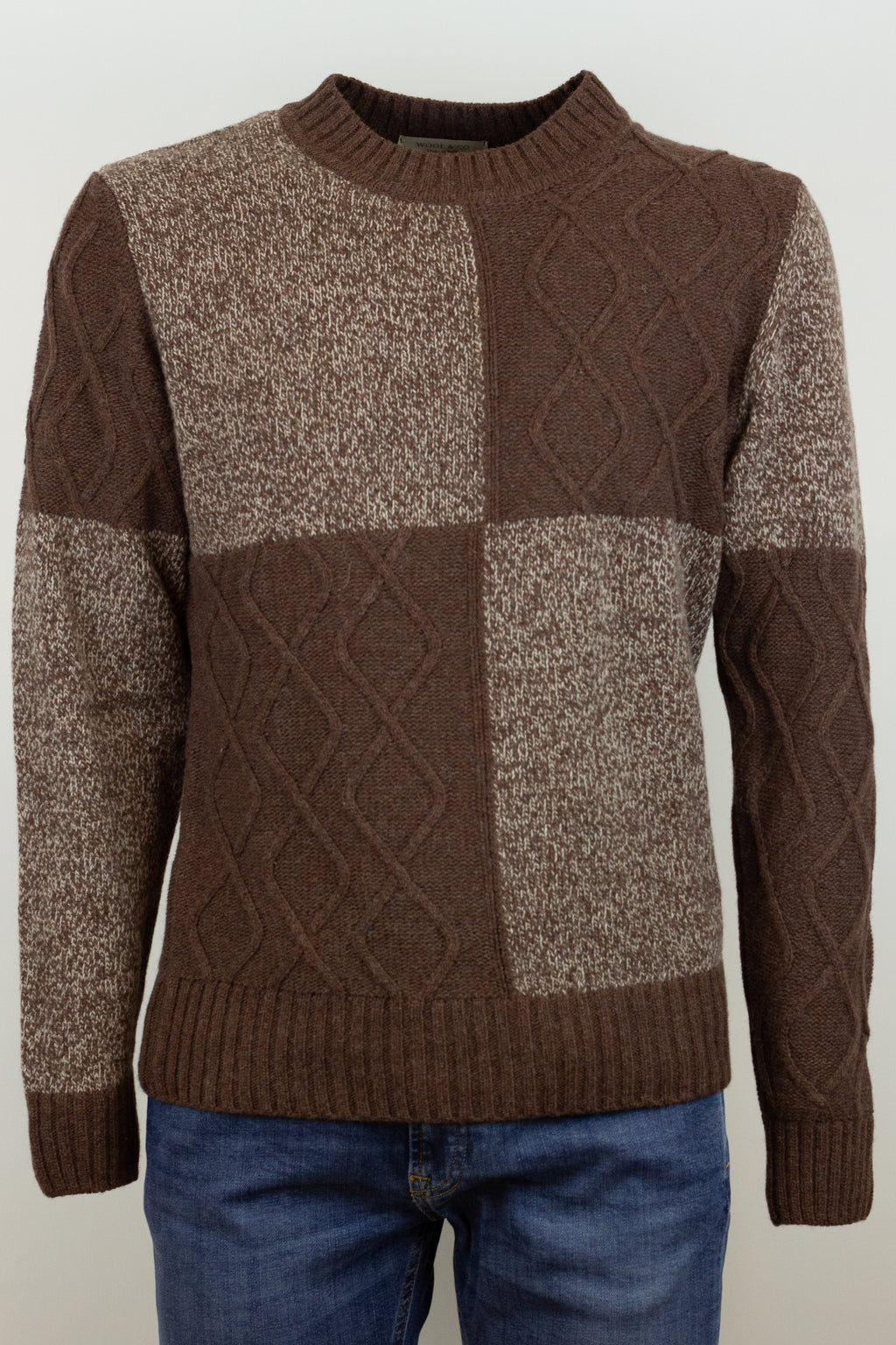 Girocollo Wool & Co. Intarsio Mouline