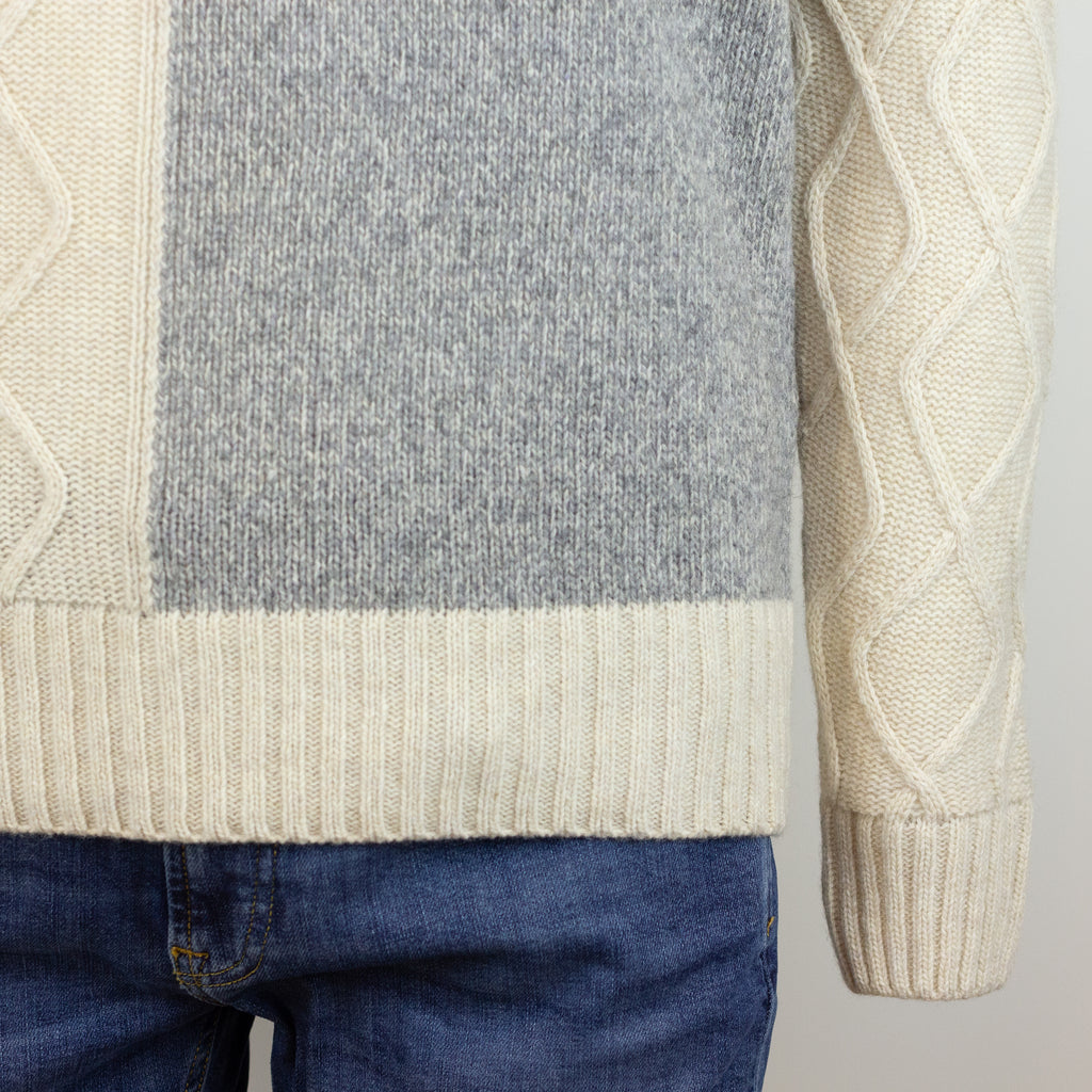 Girocollo Wool & Co. Intarsio Mouline