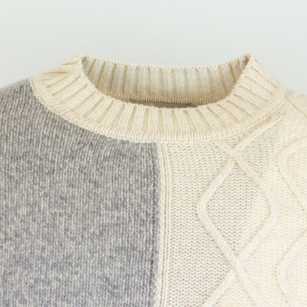 Girocollo Wool & Co. Intarsio Mouline