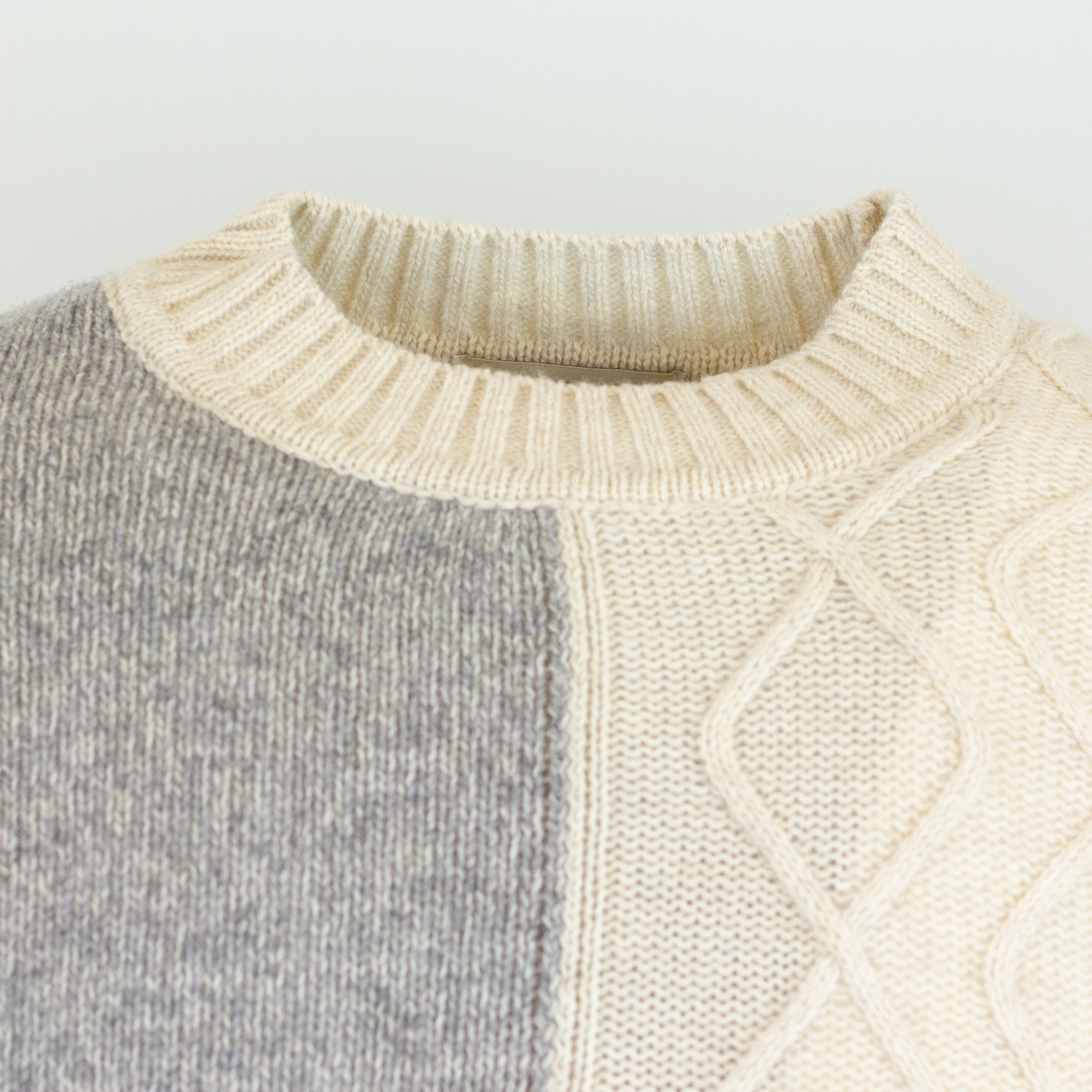 Girocollo Wool & Co. Intarsio Mouline