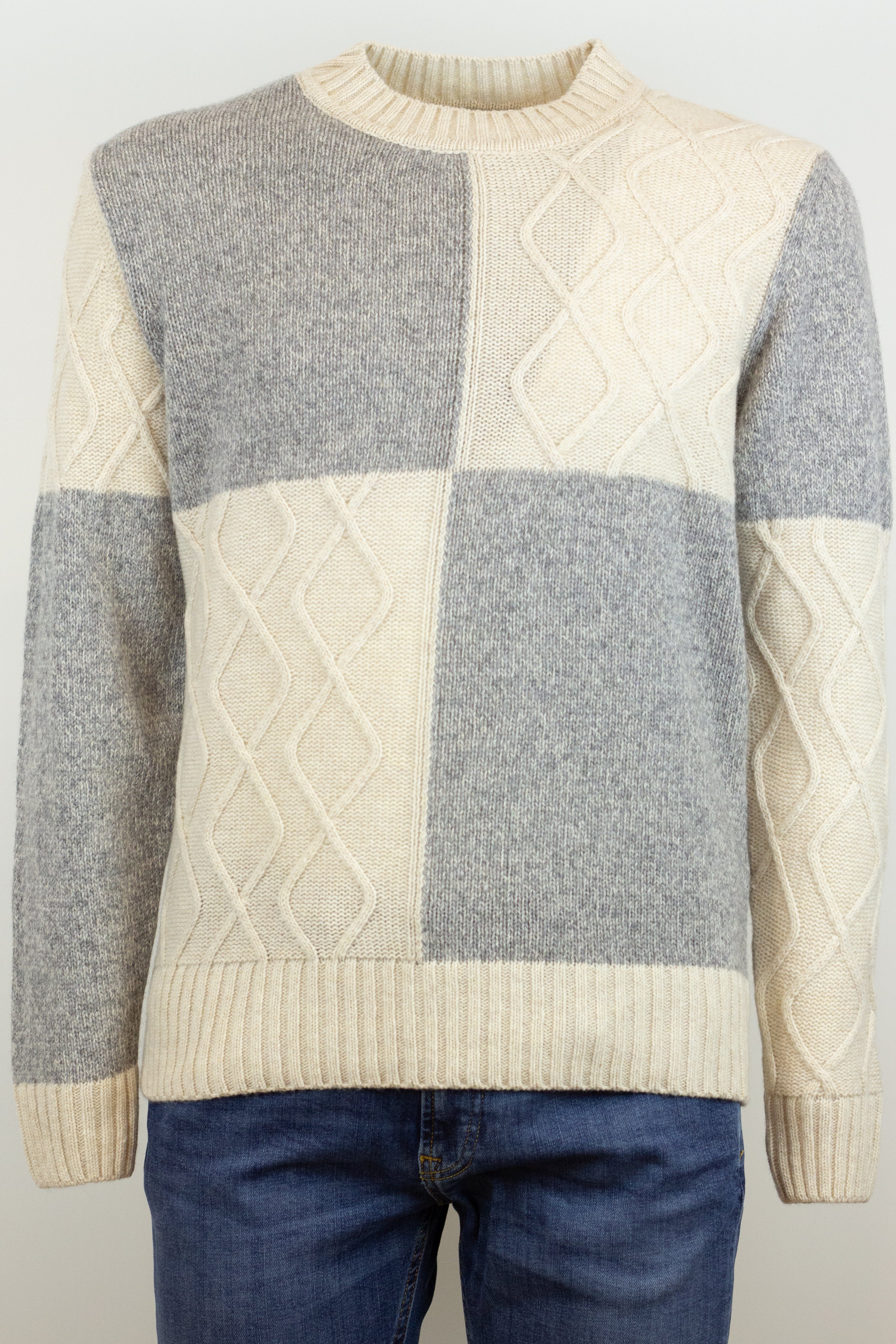 Girocollo Wool & Co. Intarsio Mouline