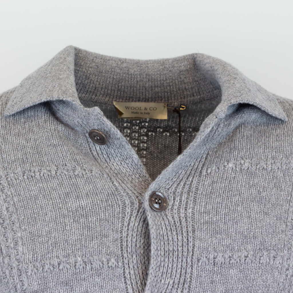 Cardigan Wool & Co. Punto Quadro
