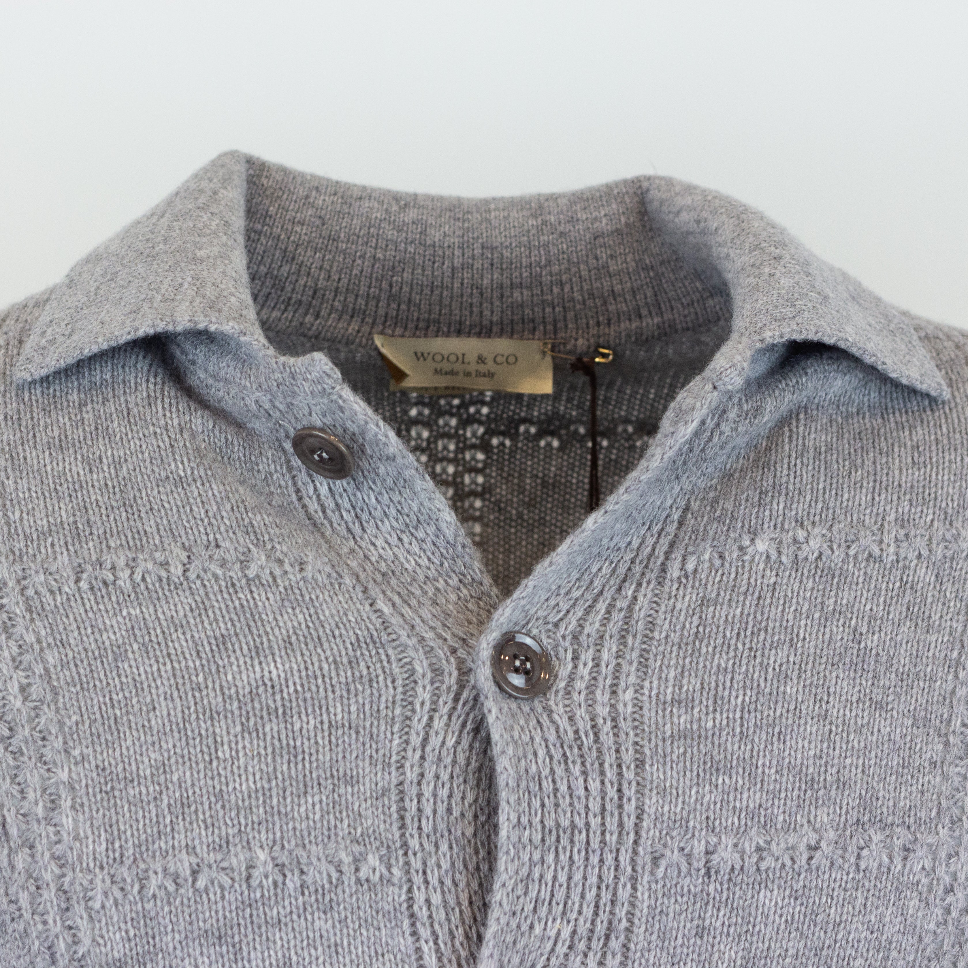 Cardigan Wool & Co. Punto Quadro