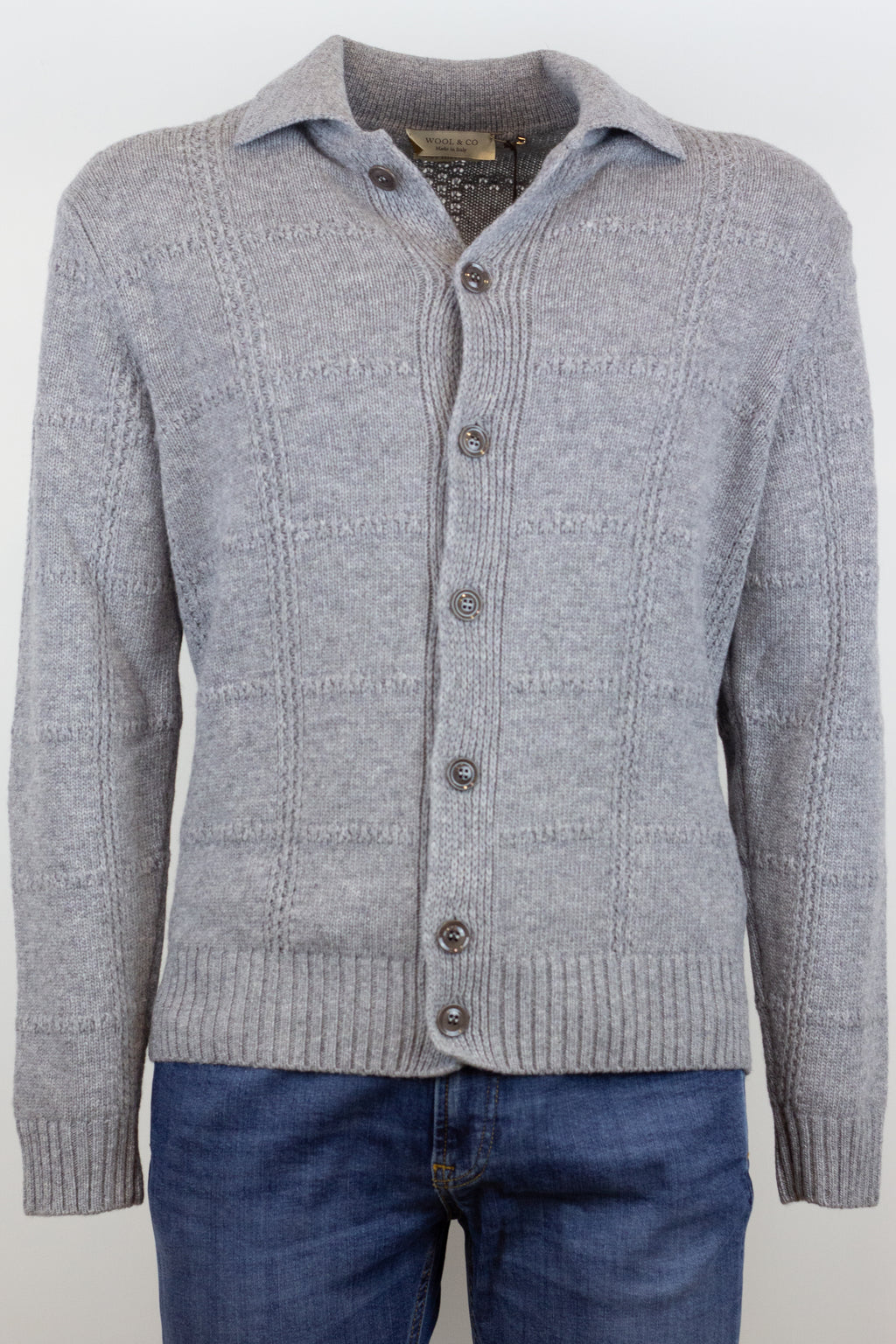 Cardigan Wool & Co. Punto Quadro