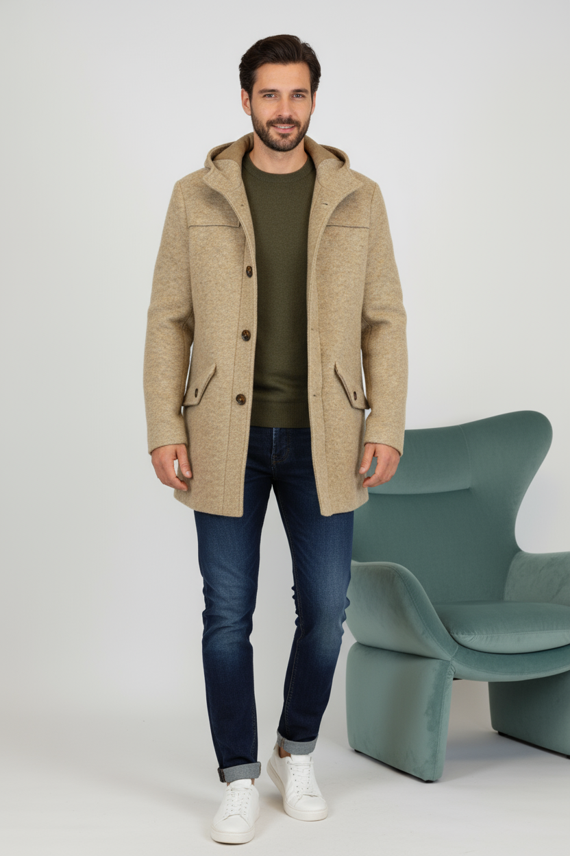 Cappotto QB24 Krama Avorio